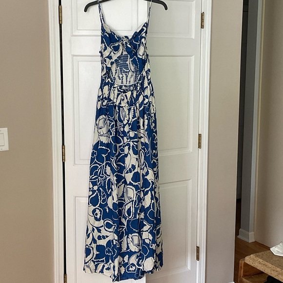 Blue and White Floral Maxi Dress - Picture 1 of 2